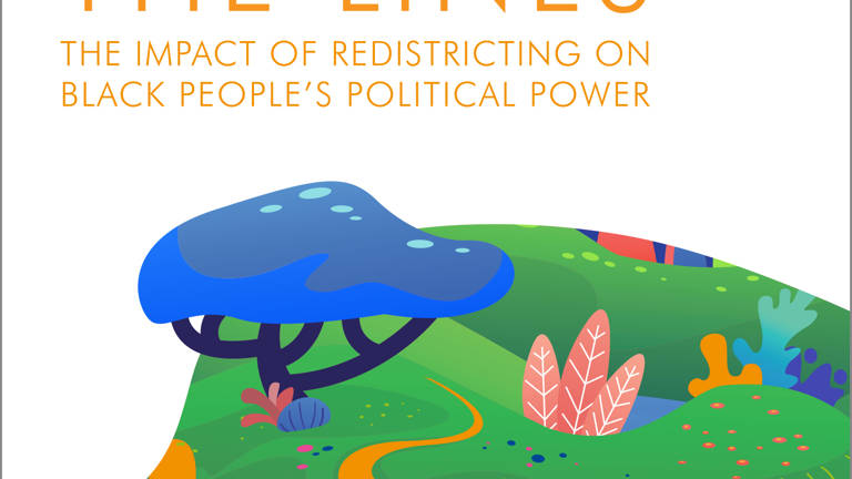 Brochure cover with stylized nature scene of path receding into hills